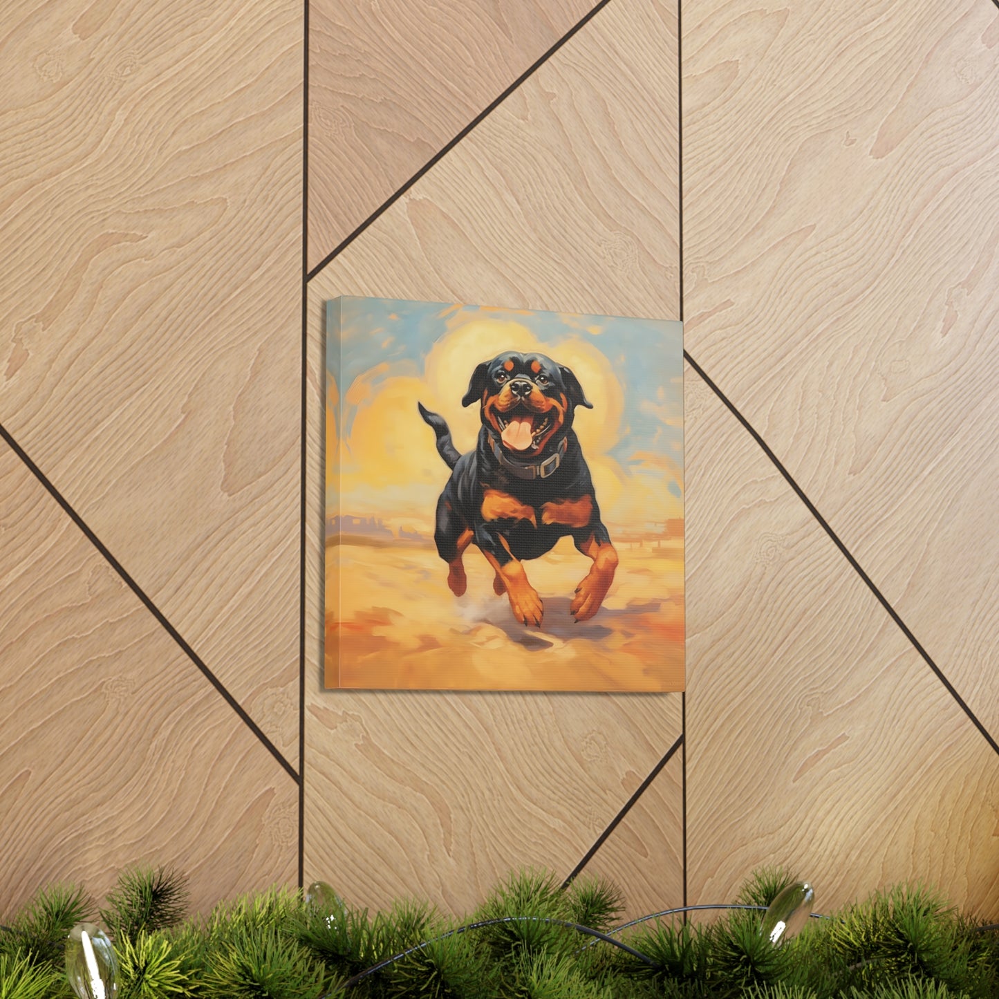 Rottweiler Dalí Canvas Print