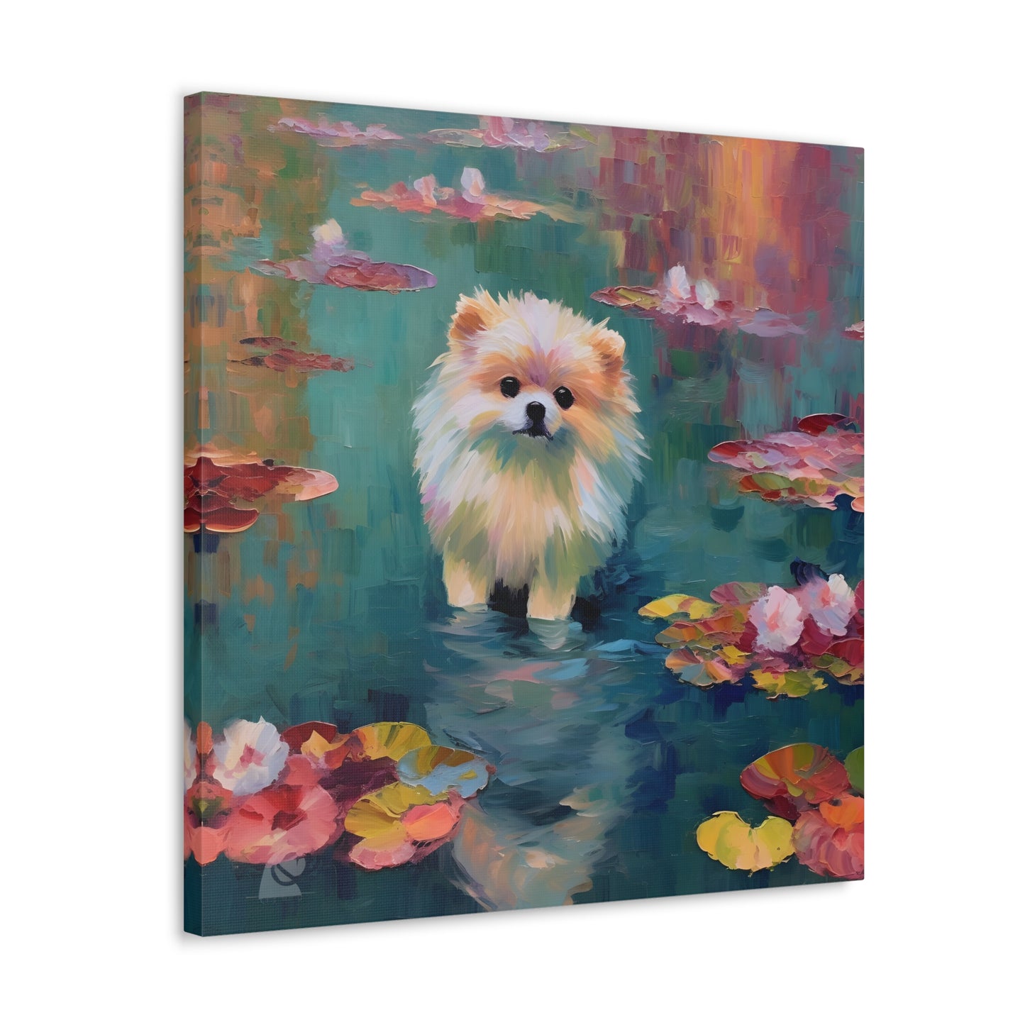 Pomeranian Monet Canvas Print