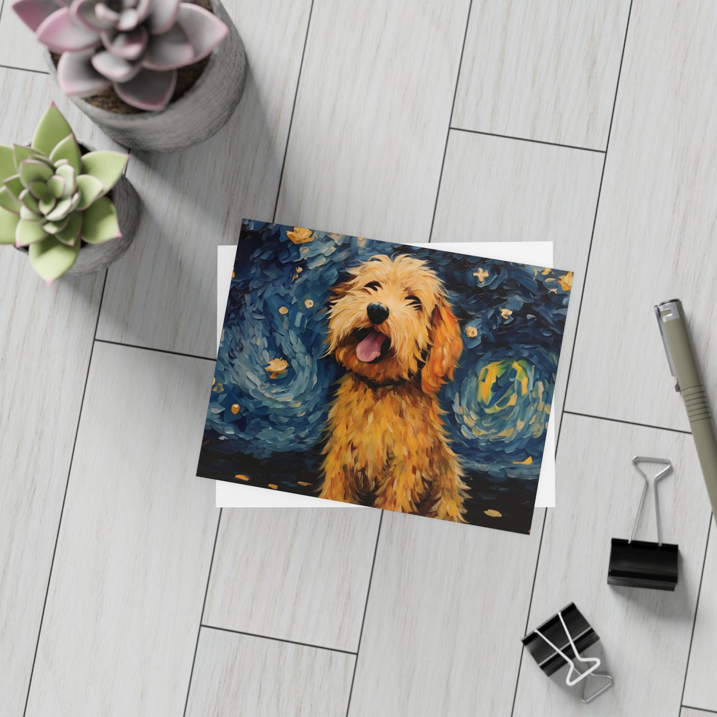 Golden Doodle Van Gogh Postcards