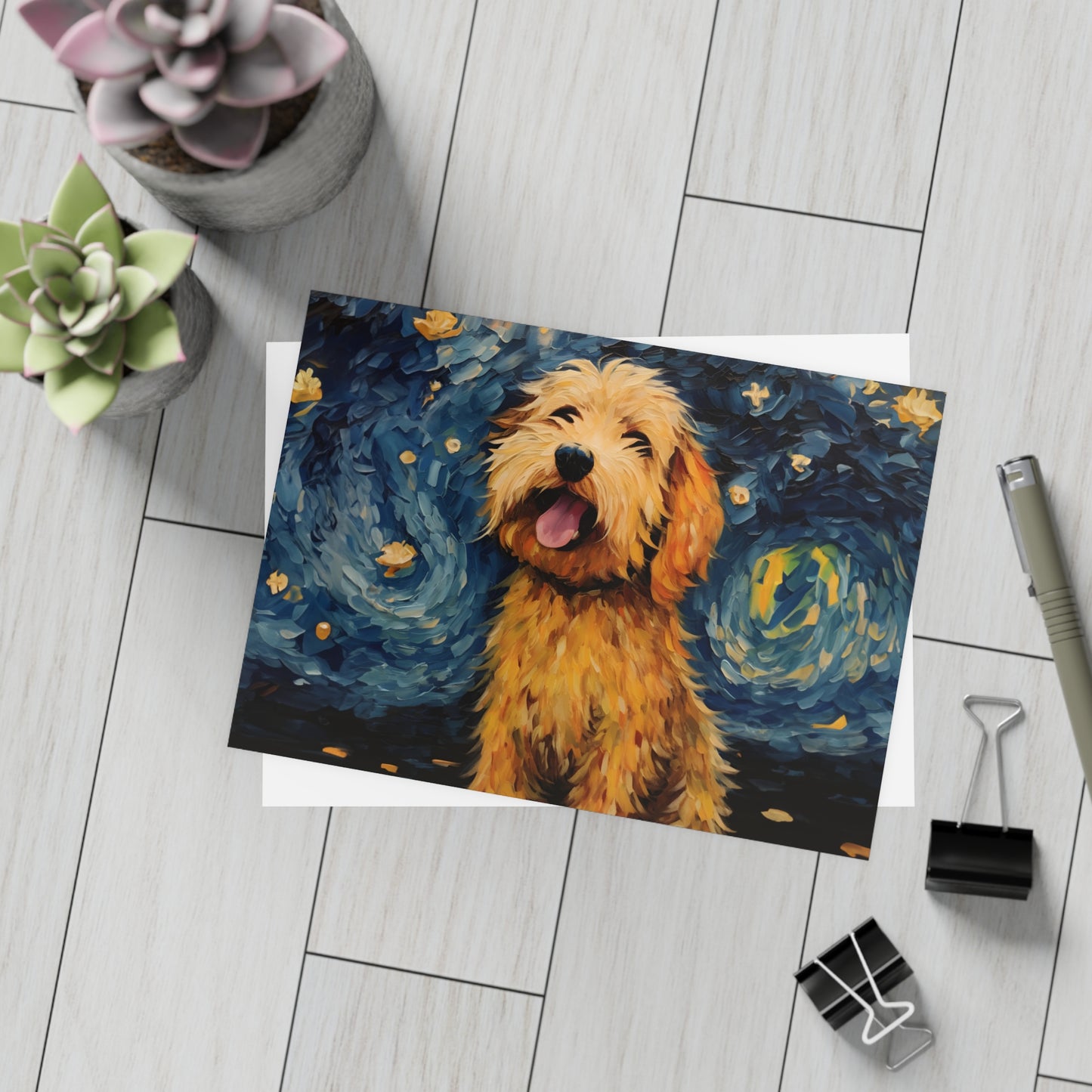 Golden Doodle Van Gogh Postcards