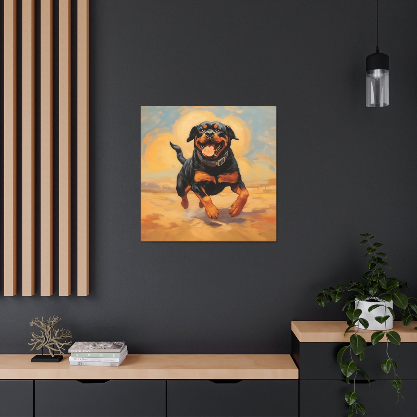 Rottweiler Dalí Canvas Print