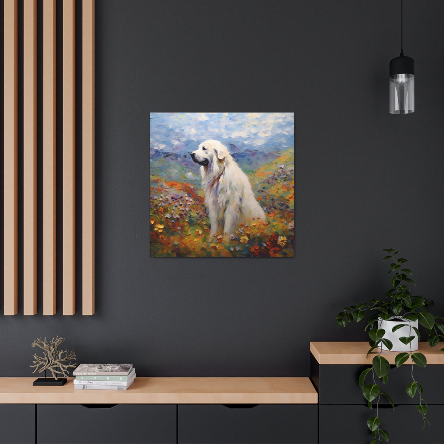 Great Pyrenees Monet Canvas Print