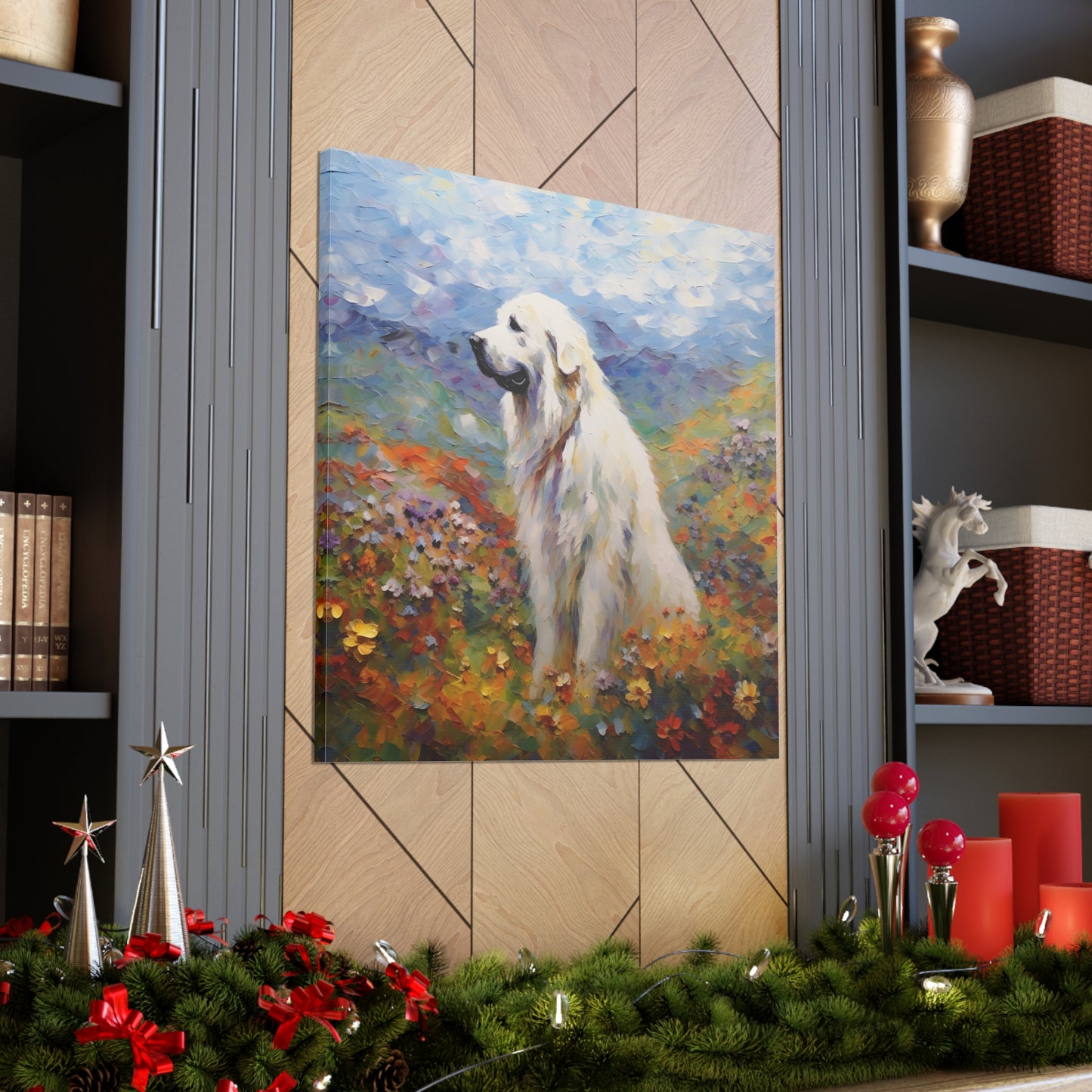 Great Pyrenees Monet Canvas Print