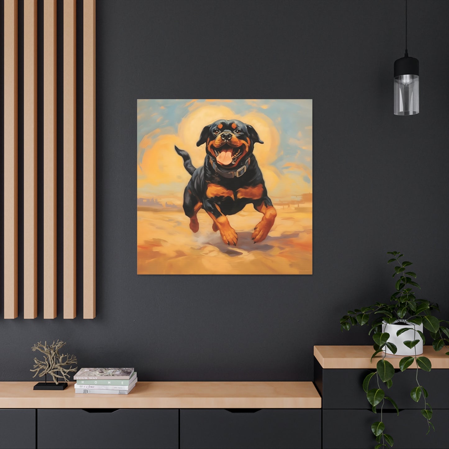 Rottweiler Dalí Canvas Print