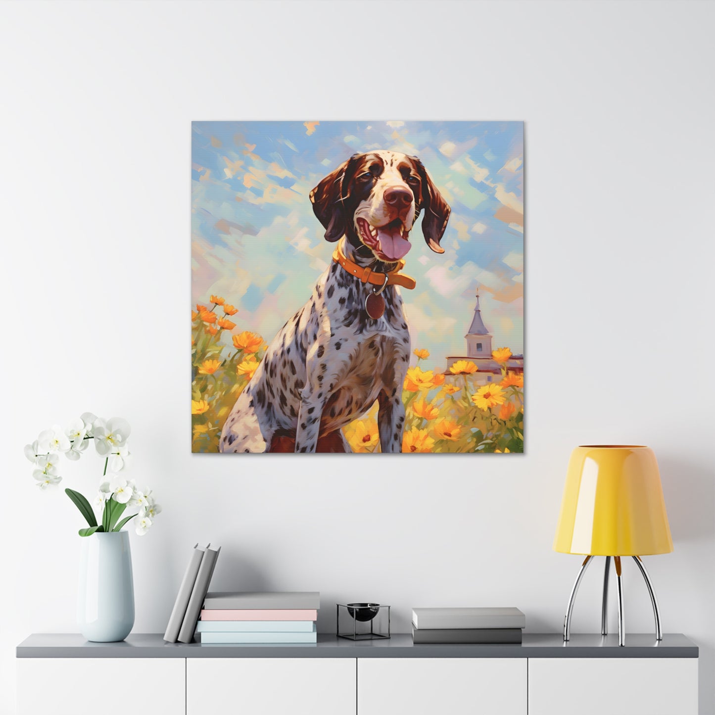 German Shorthaired Pointer Monet Canvas Print