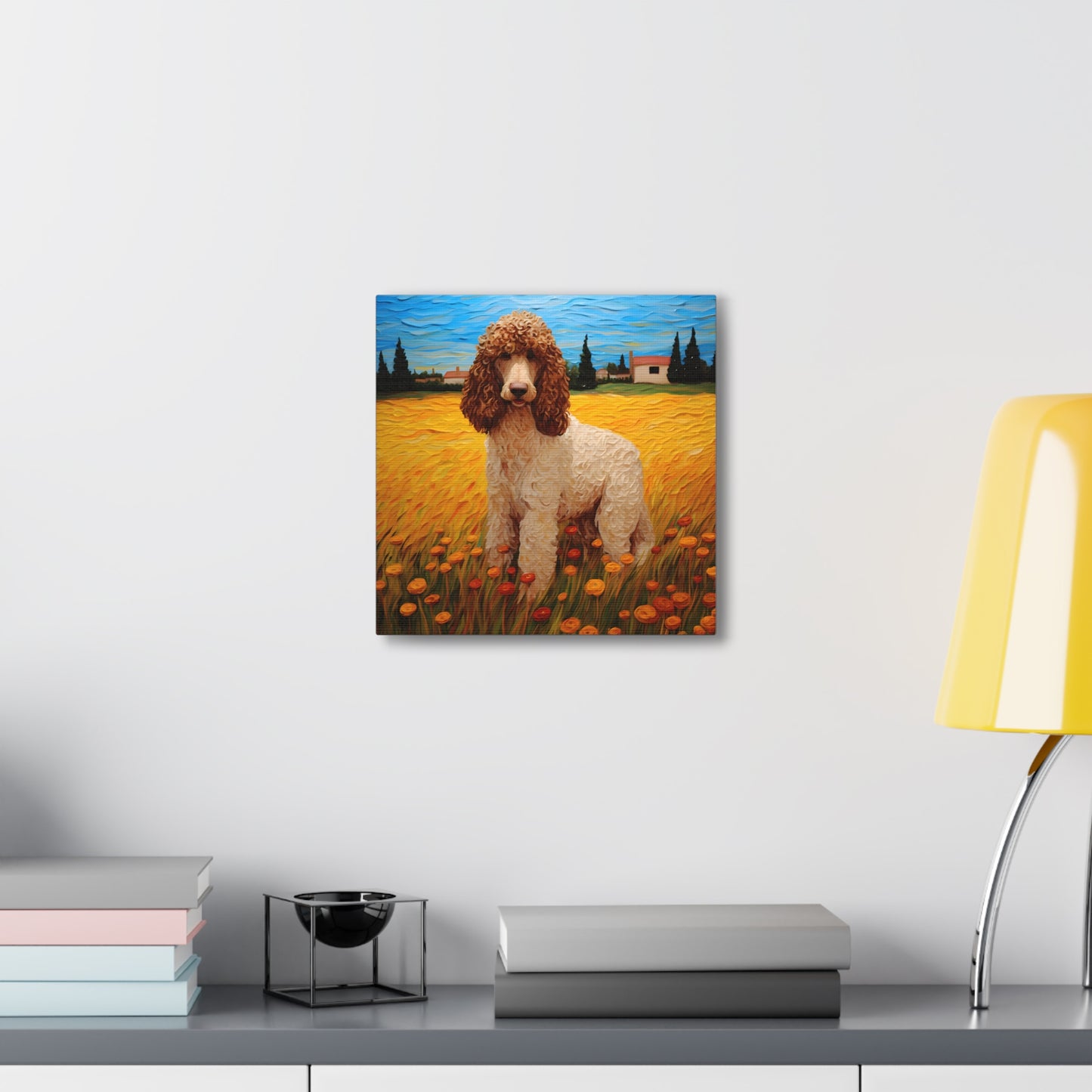 Standard Poodle Van Gogh Canvas Print