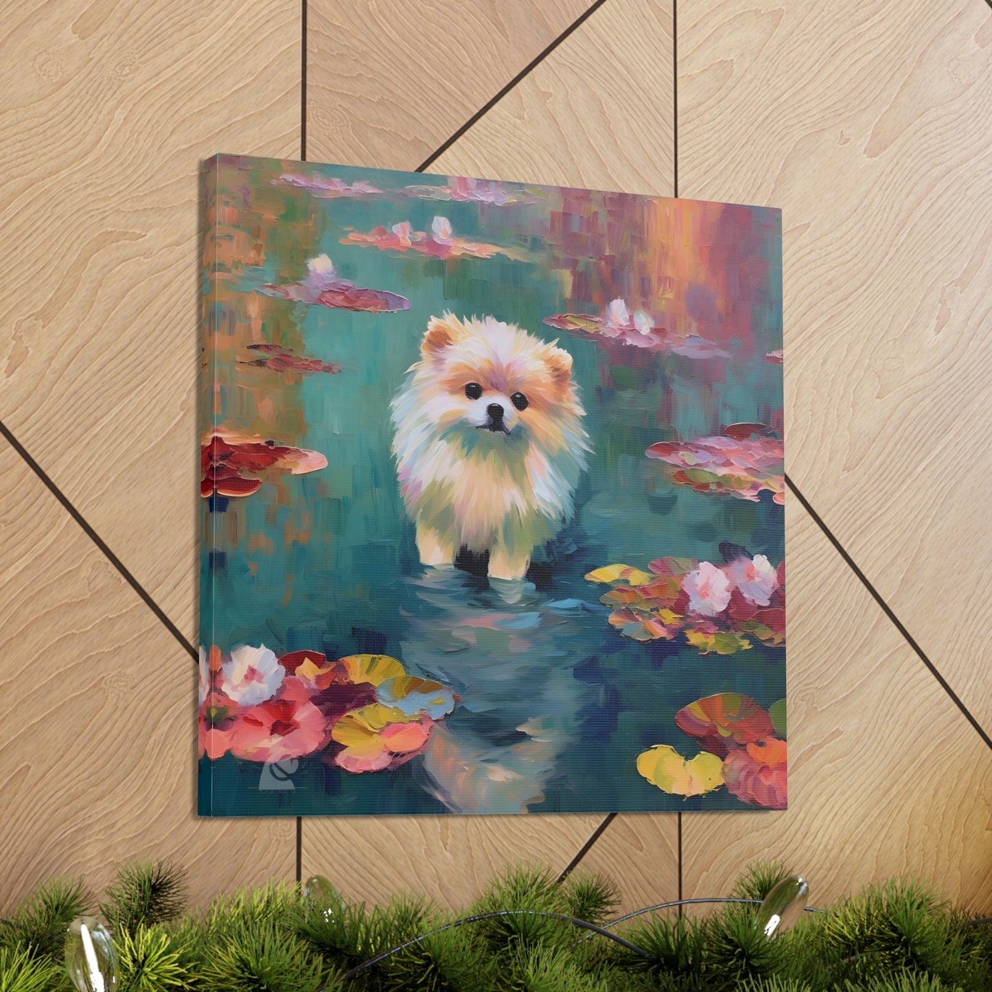 Pomeranian Monet Canvas Print