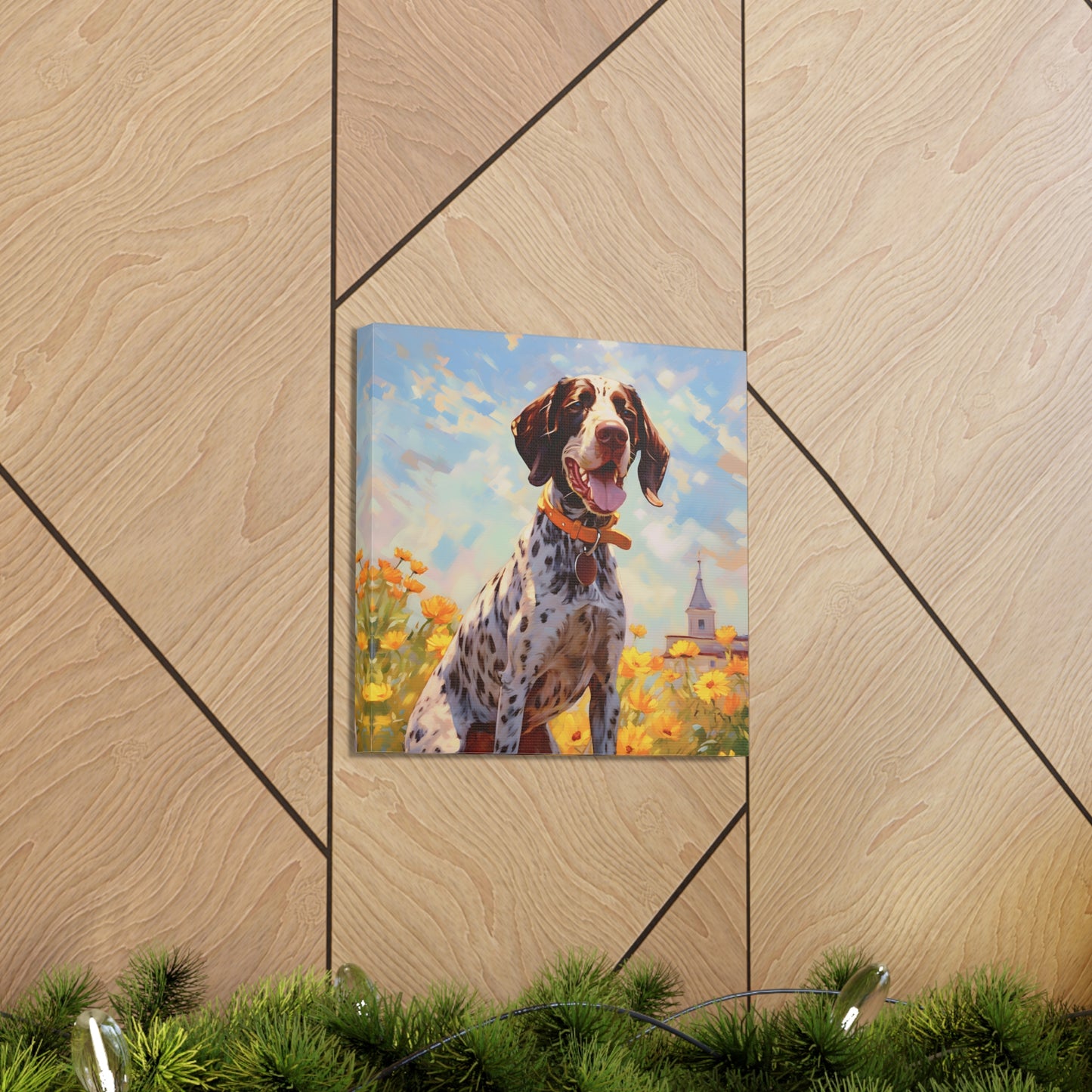 German Shorthaired Pointer Monet Canvas Print