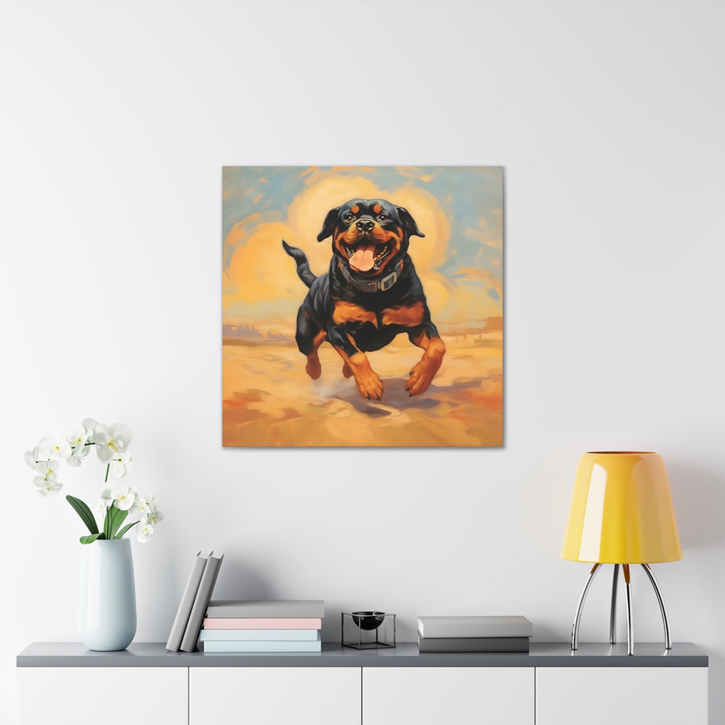 Rottweiler Dalí Canvas Print