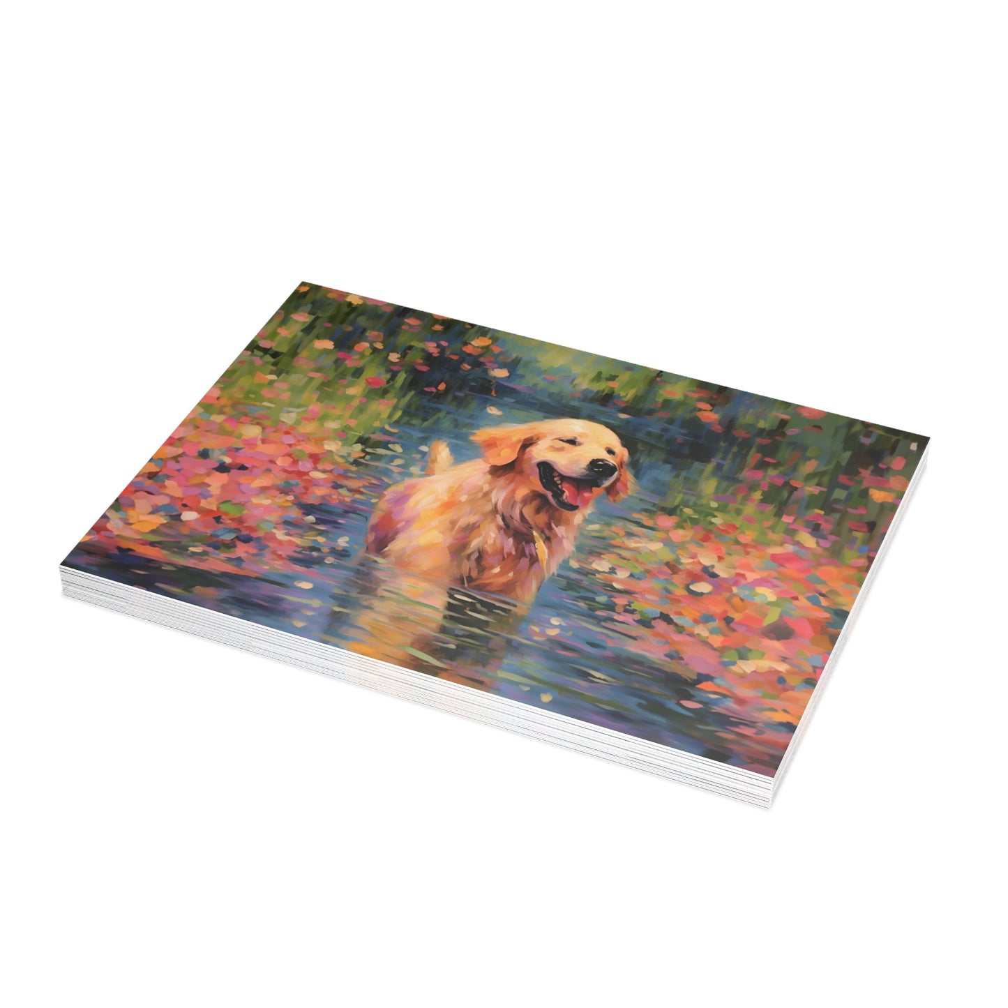 Golden Retriever Monet Postcards