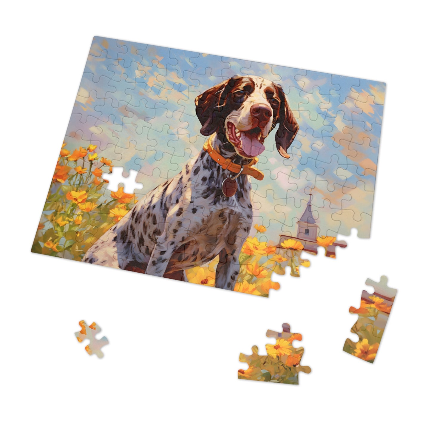 German Shorthaired Pointer Monet Puzzle Jigsaw Puzzle (30, 110, 252, 500,1000-Piece)