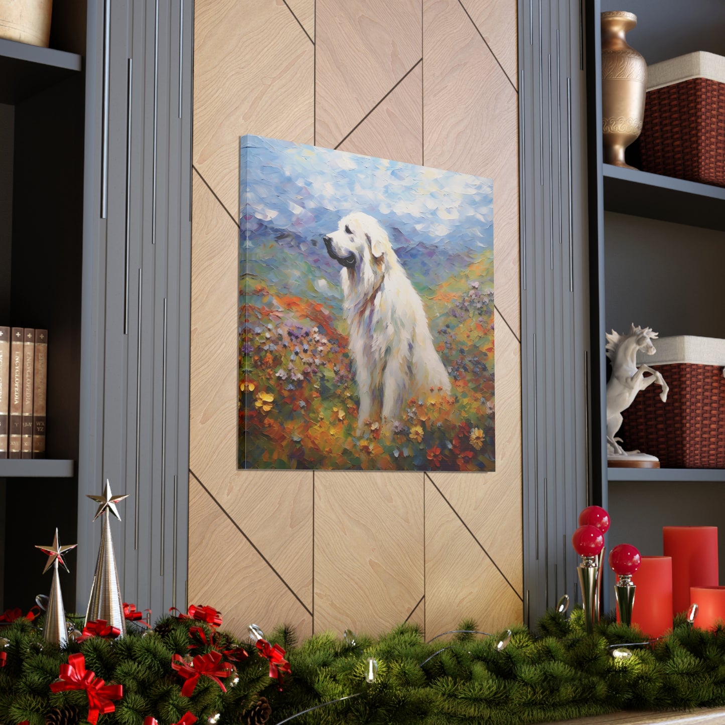 Great Pyrenees Monet Canvas Print