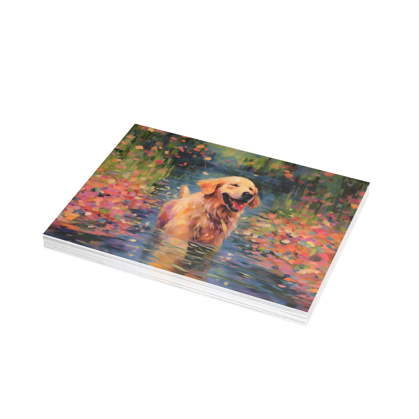 Golden Retriever Monet Postcards