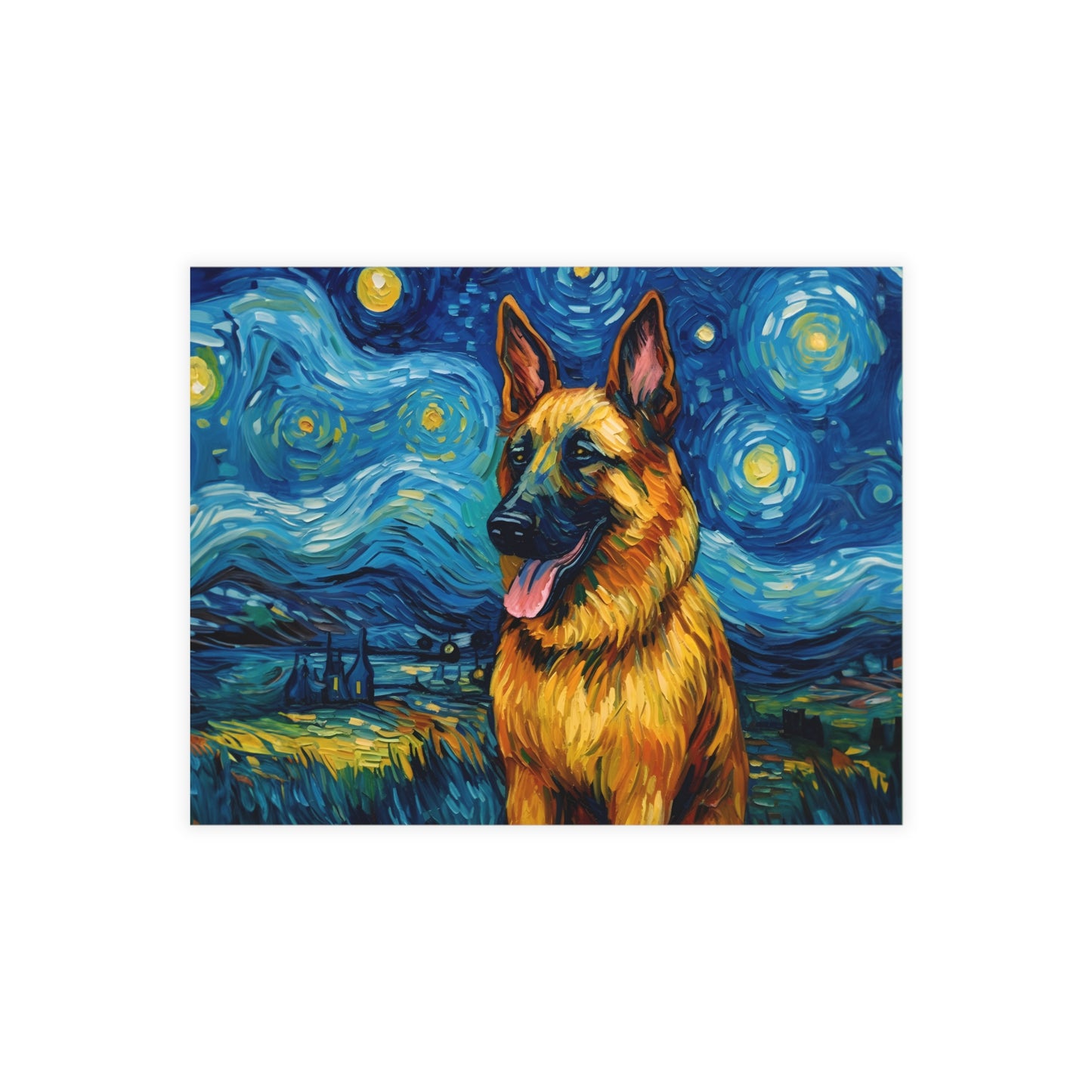 German Shepherd Van Gogh Postcards