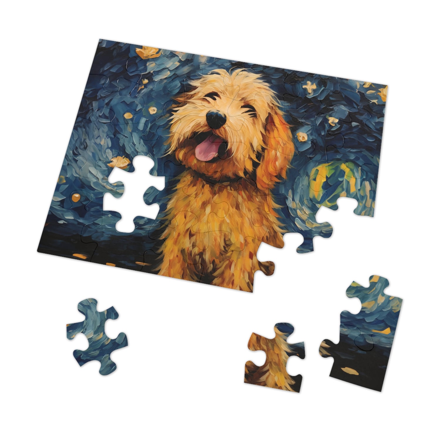 Golden Doodle Van Gogh Puzzle (30, 110, 252, 500,1000-Piece)