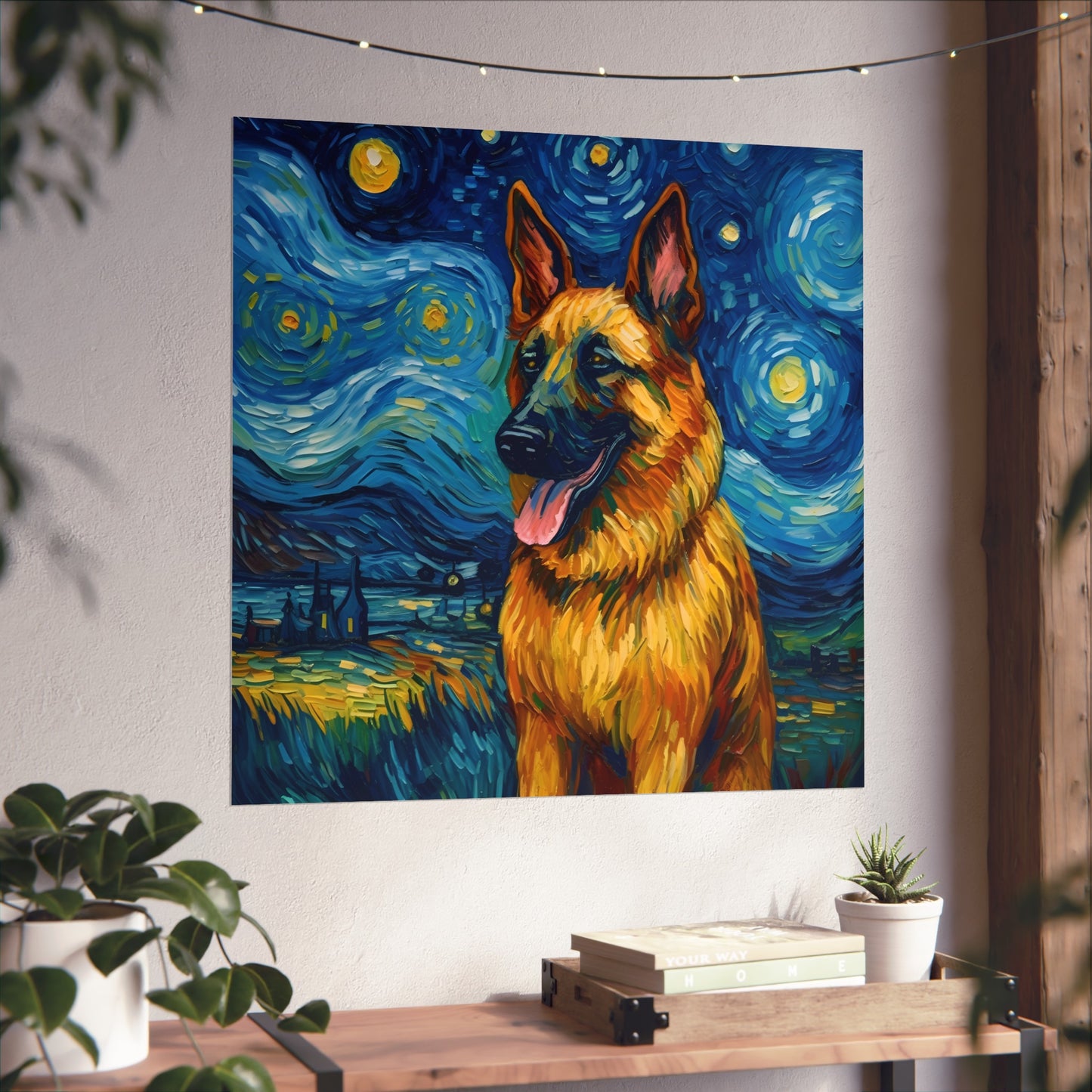 German Shepherd Van Gogh Giclée Print