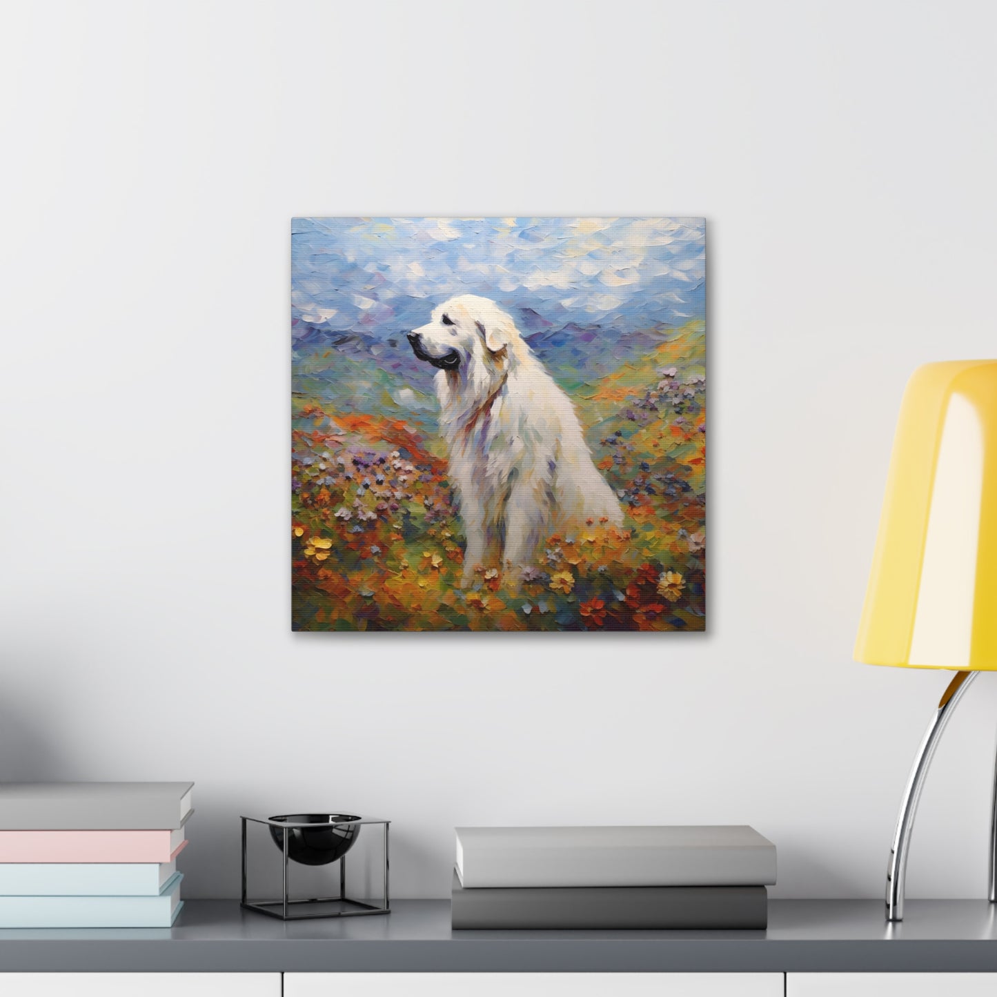 Great Pyrenees Monet Canvas Print