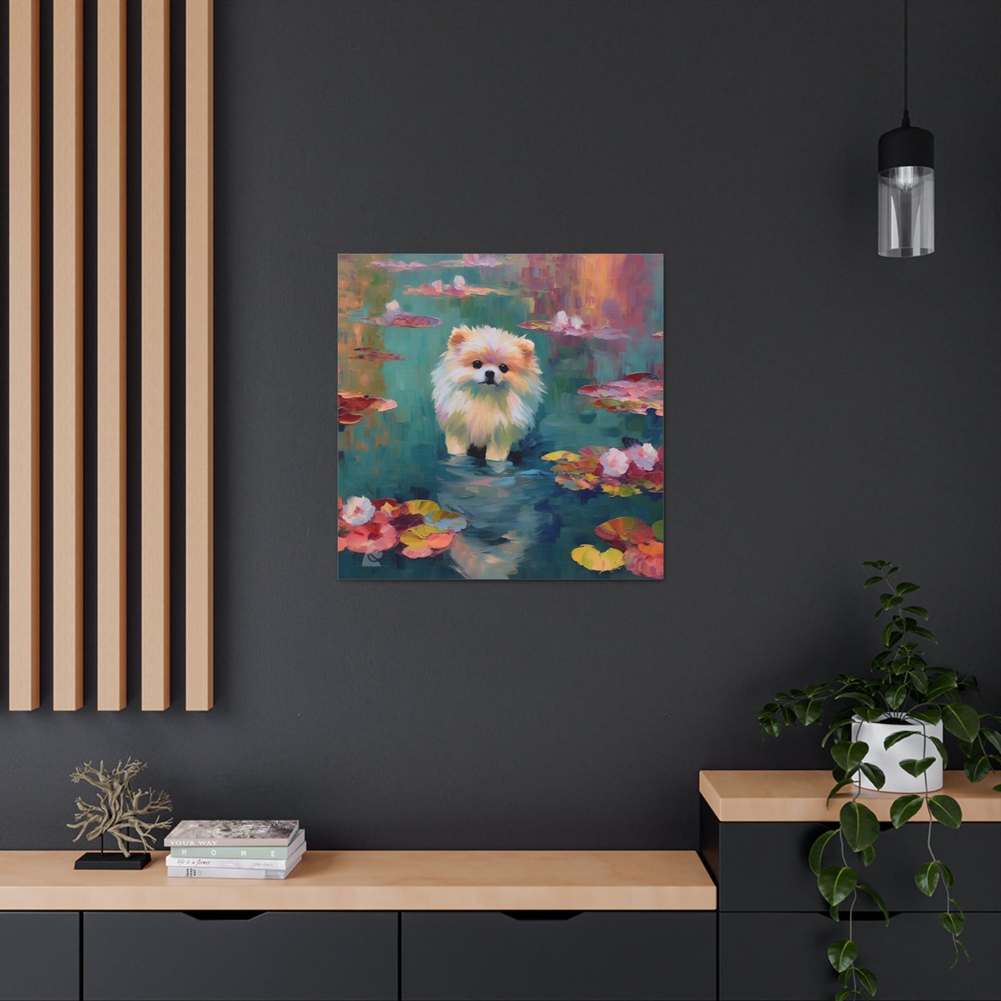 Pomeranian Monet Canvas Print