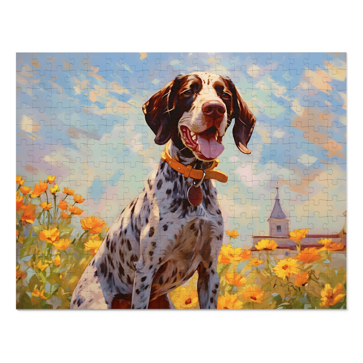 German Shorthaired Pointer Monet Puzzle Jigsaw Puzzle (30, 110, 252, 500,1000-Piece)