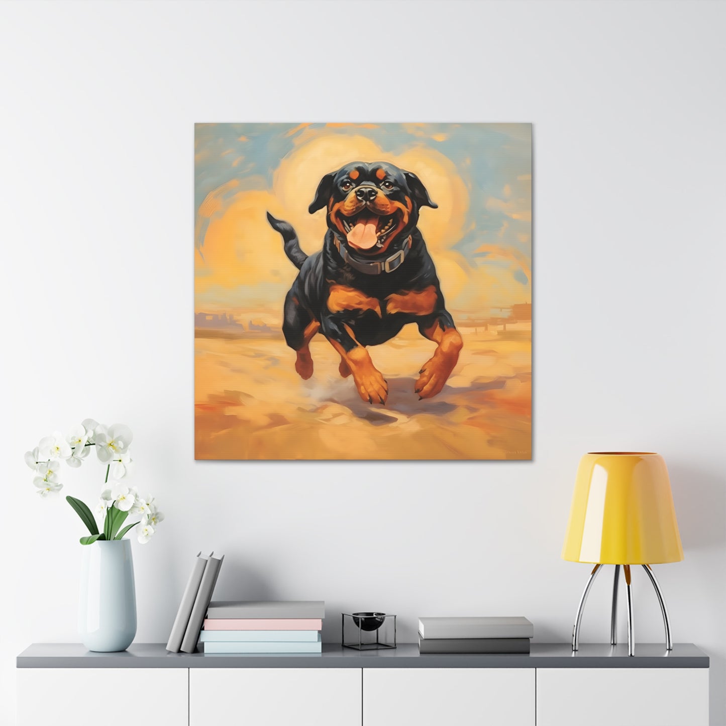 Rottweiler Dalí Canvas Print