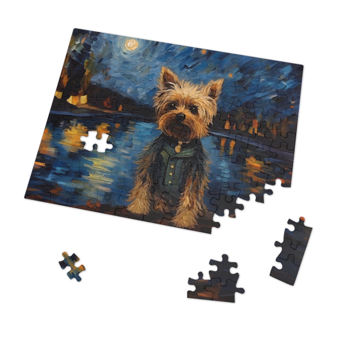 Yorkie Van Gogh Puzzle (30, 110, 252, 500,1000-Piece)