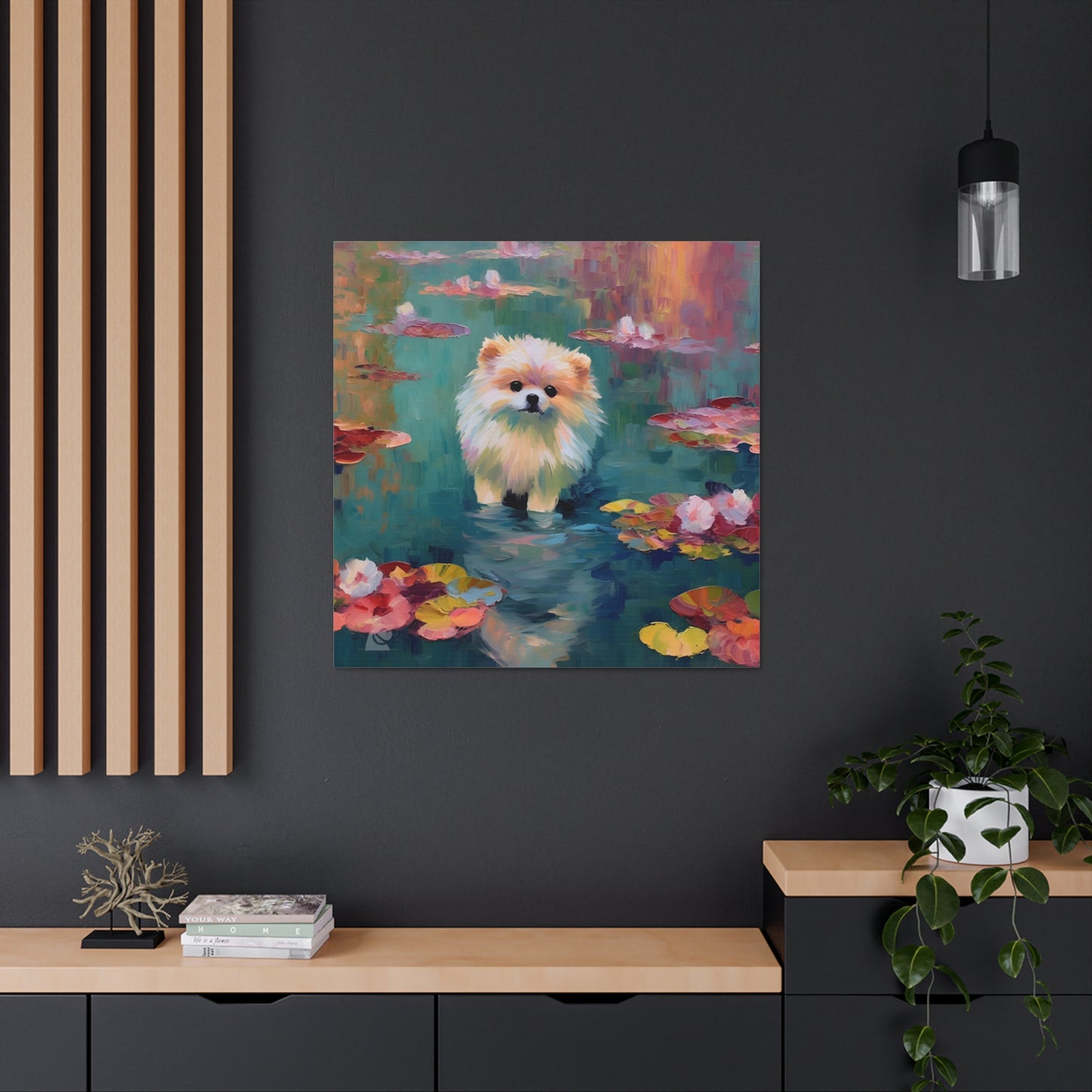 Pomeranian Monet Canvas Print