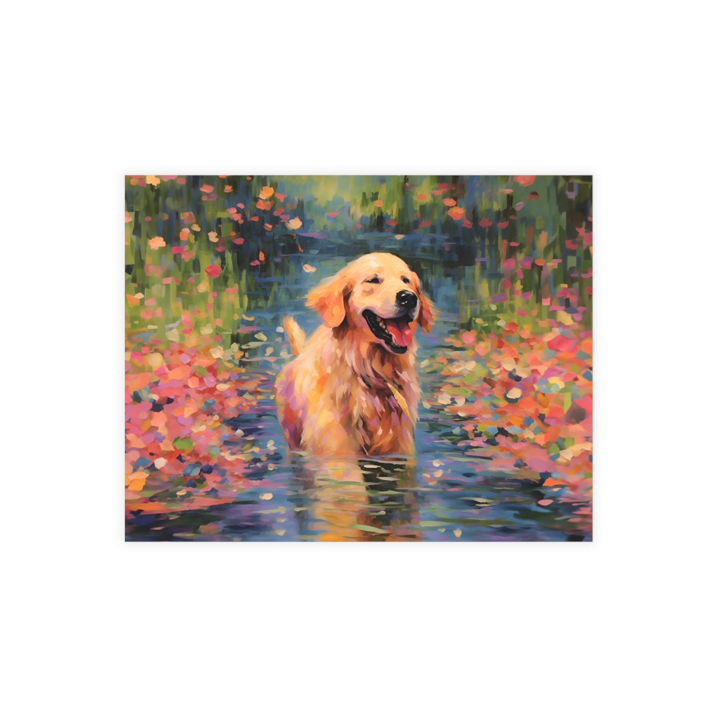 Golden Retriever Monet Postcards