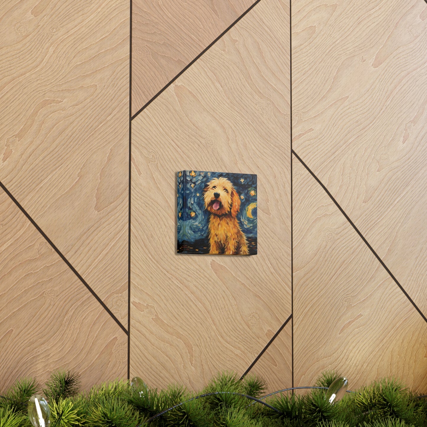 Golden Doodle Van Gogh Canvas Print