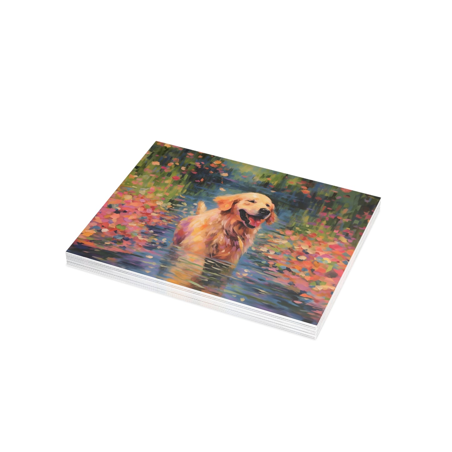 Golden Retriever Monet Postcards