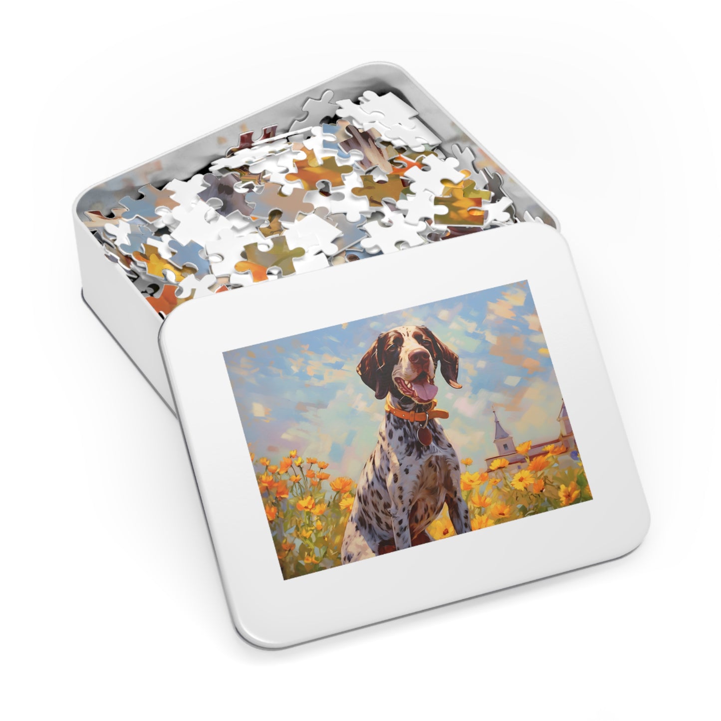 German Shorthaired Pointer Monet Puzzle Jigsaw Puzzle (30, 110, 252, 500,1000-Piece)