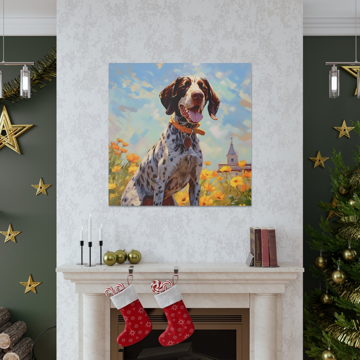 German Shorthaired Pointer Monet Canvas Print