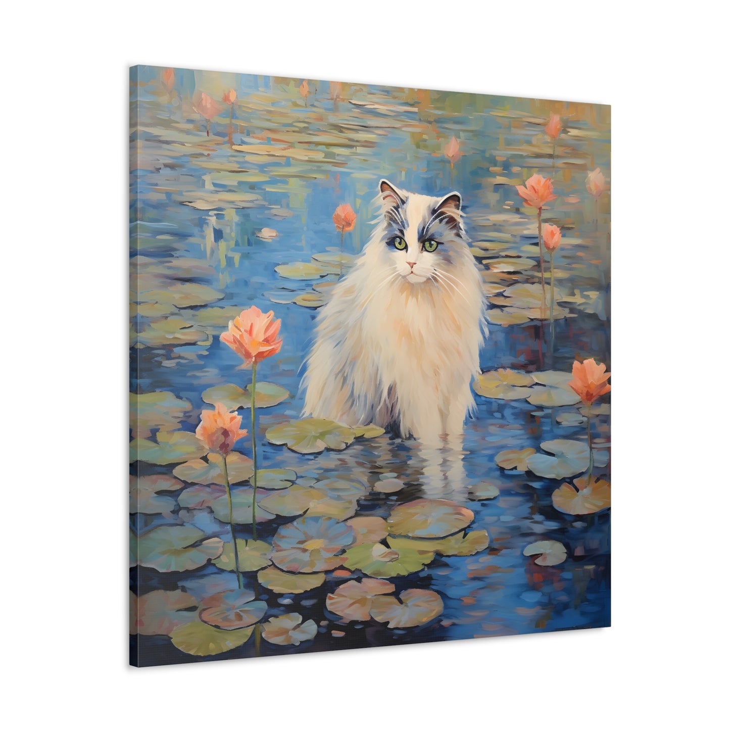 Cat Monet Canvas Print