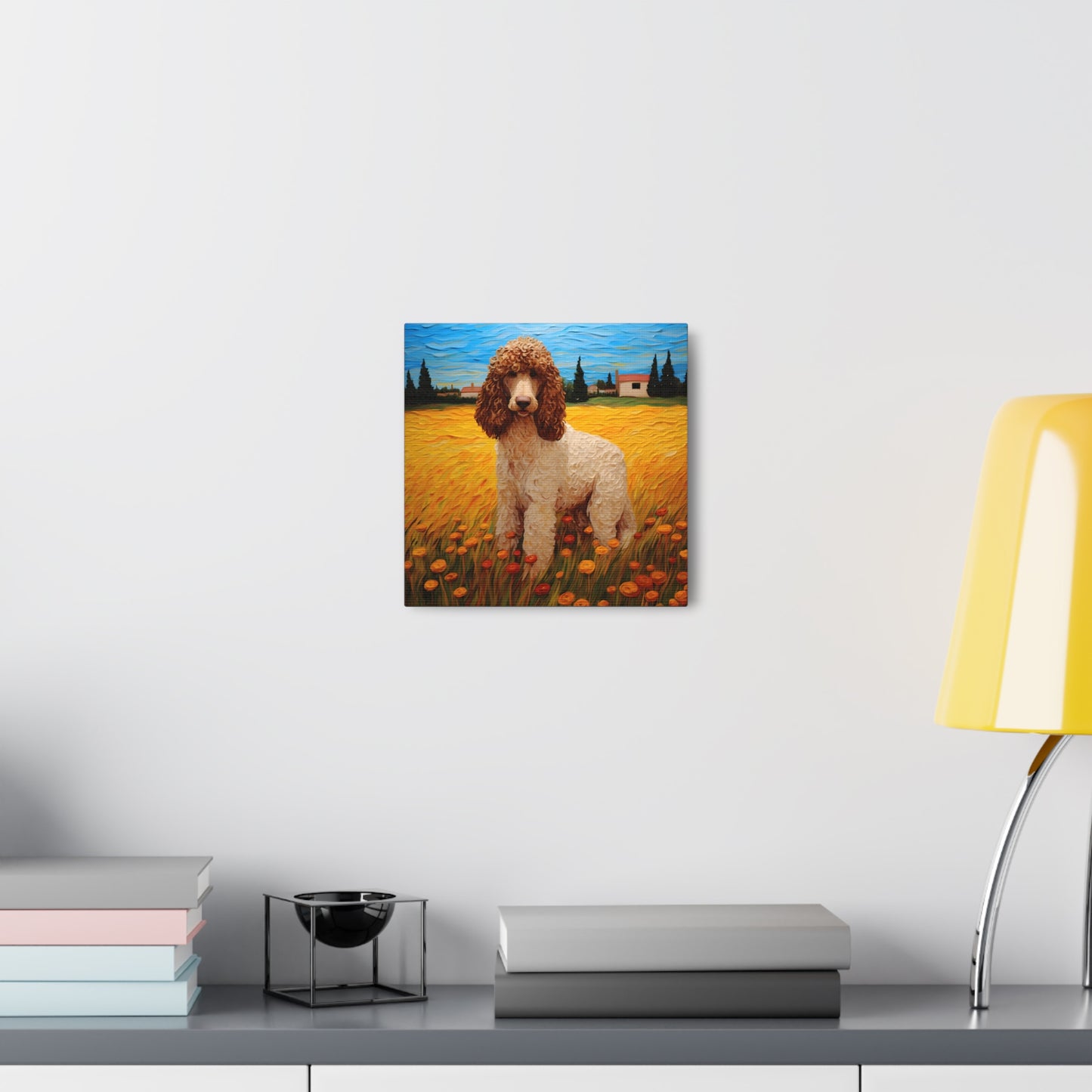 Standard Poodle Van Gogh Canvas Print