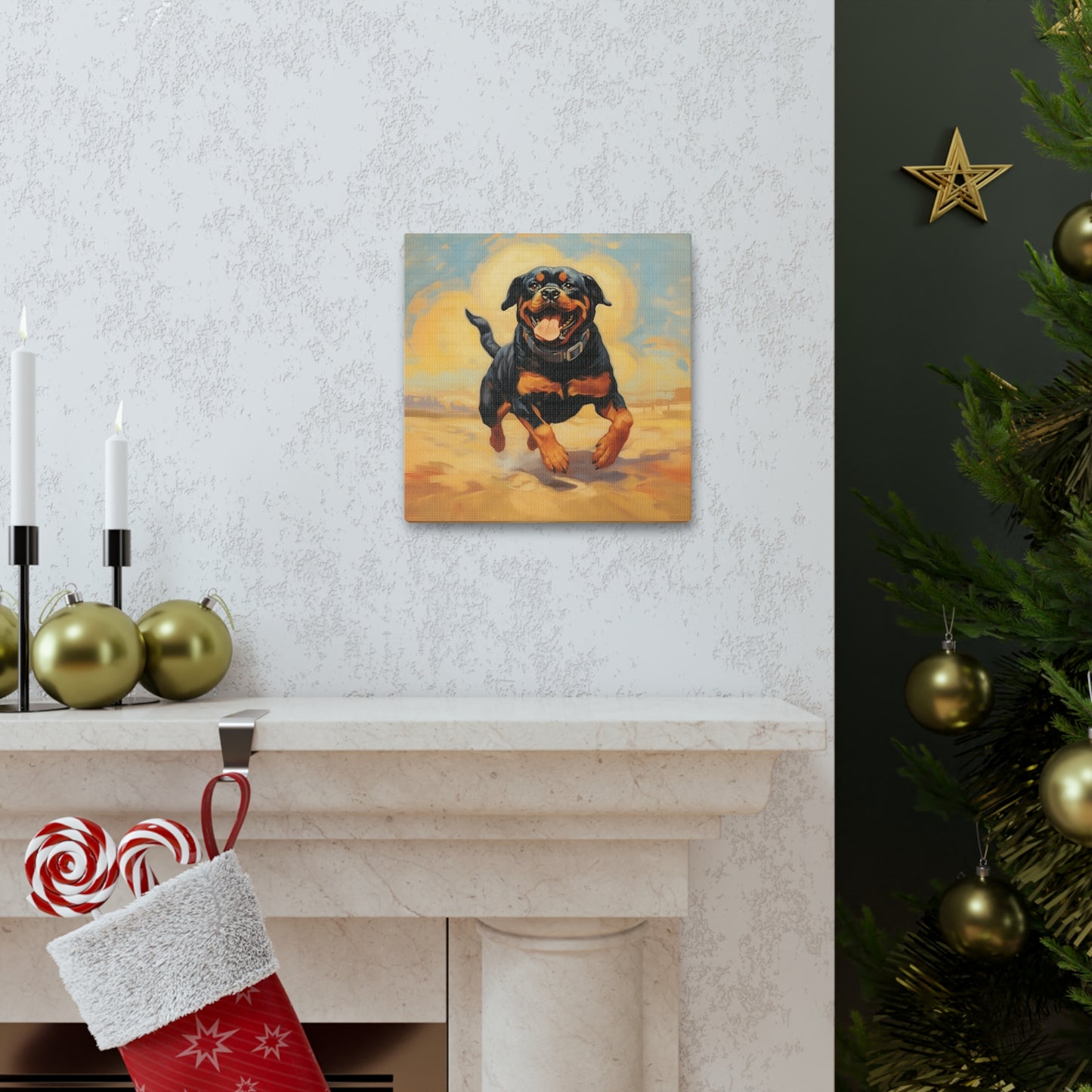 Rottweiler Dalí Canvas Print