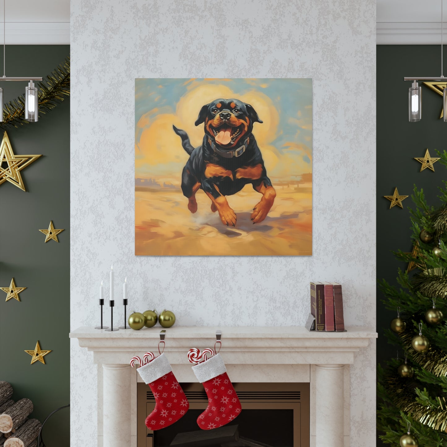 Rottweiler Dalí Canvas Print