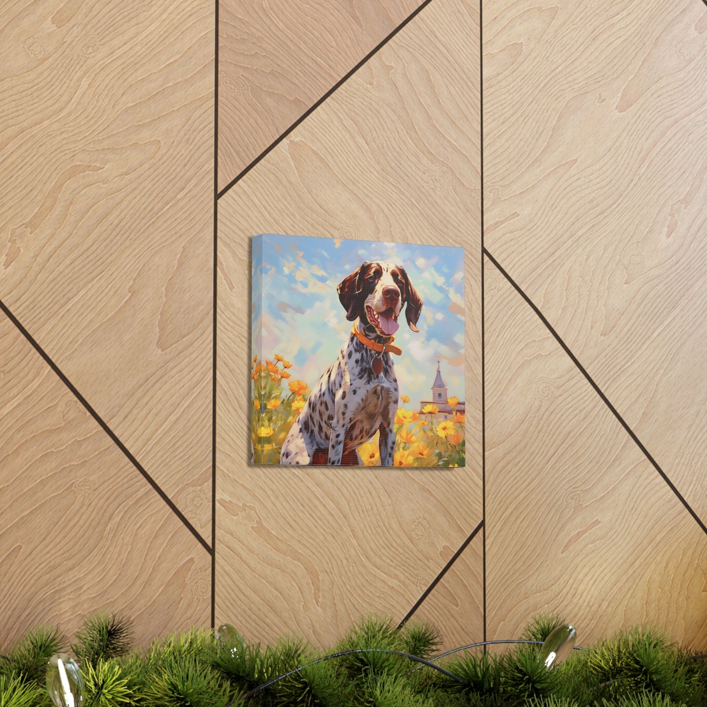 German Shorthaired Pointer Monet Canvas Print