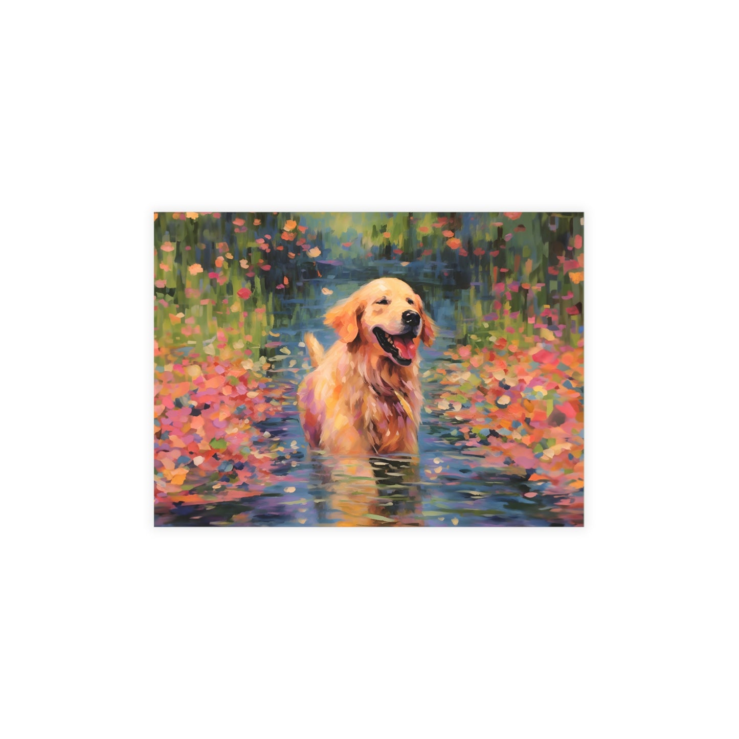 Golden Retriever Monet Postcards