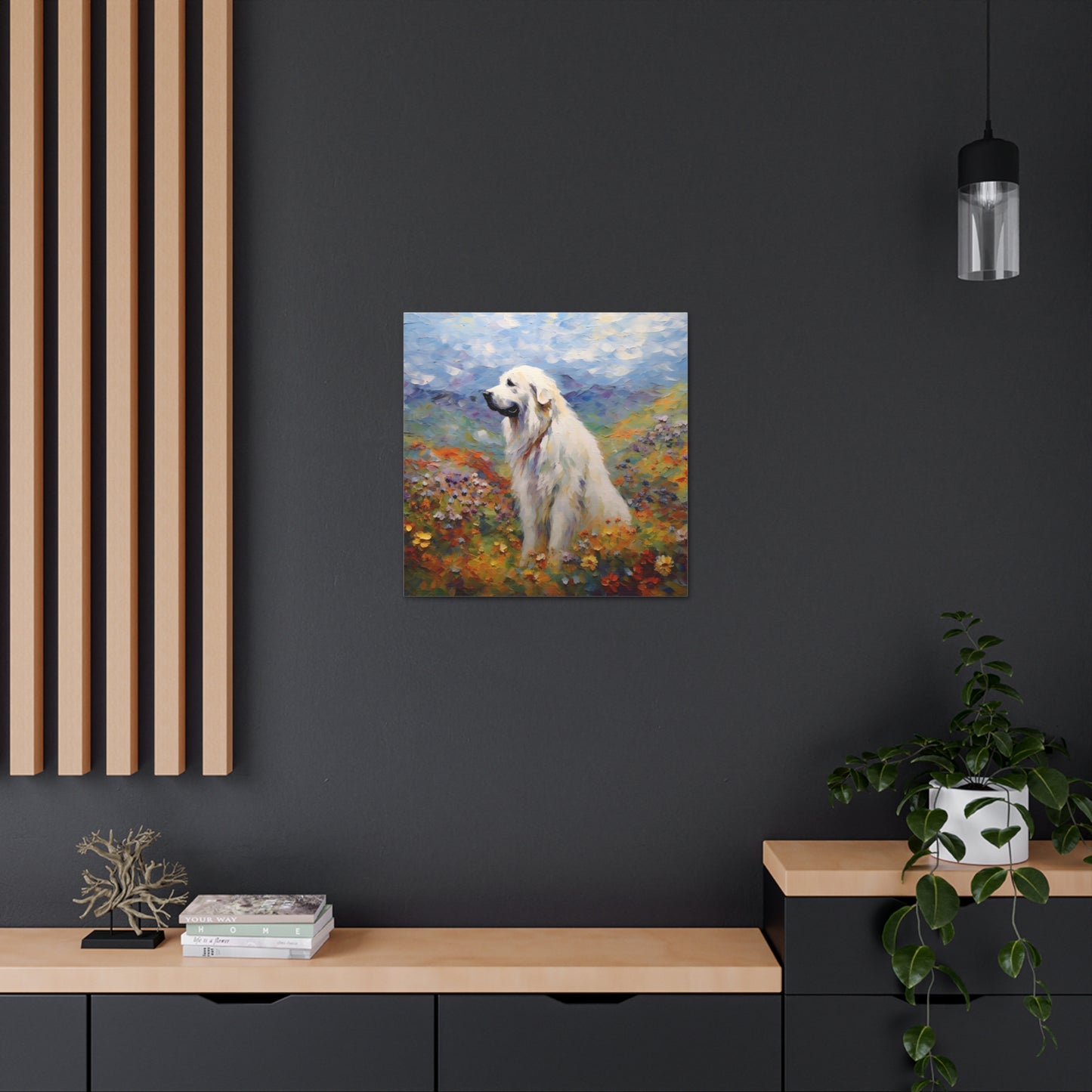 Great Pyrenees Monet Canvas Print