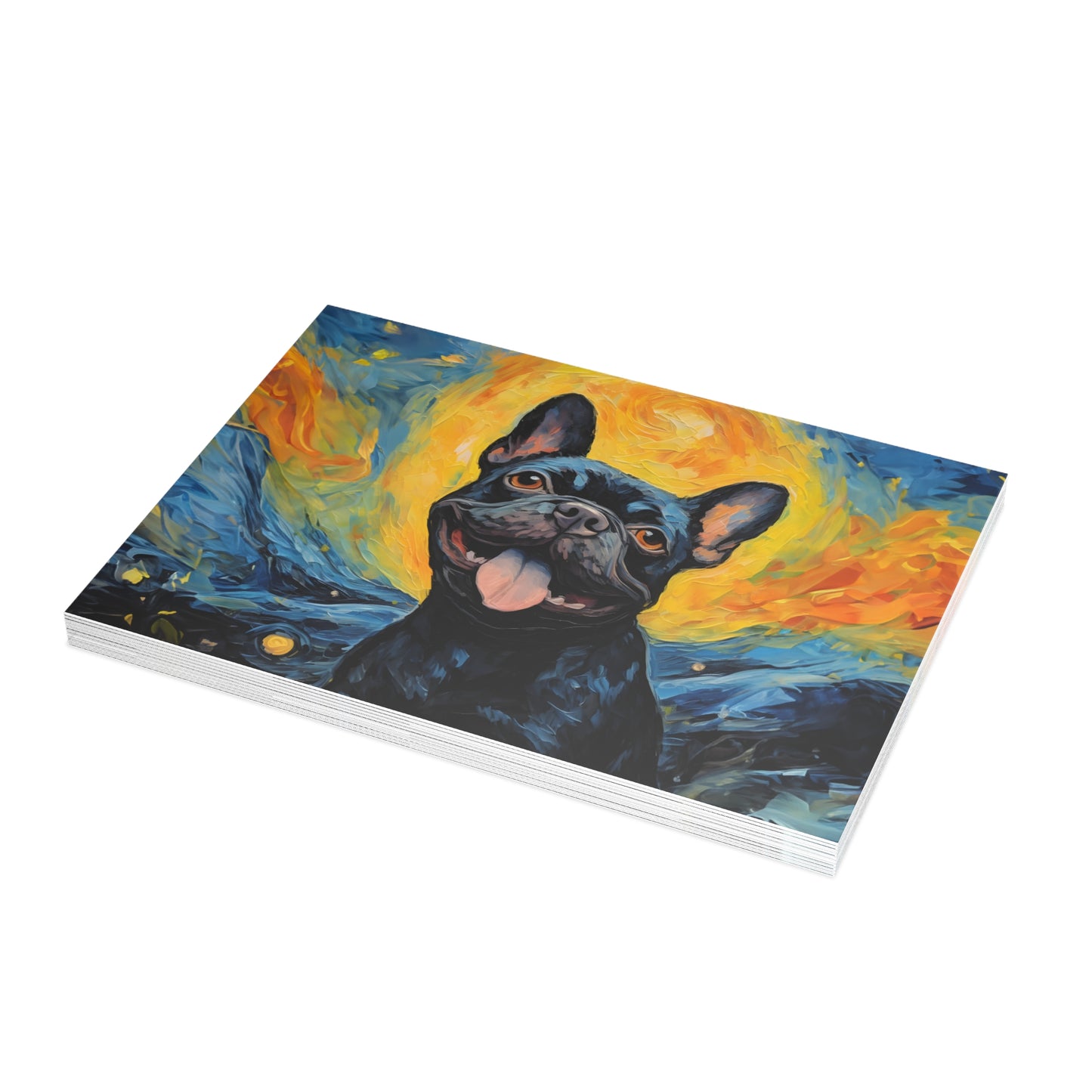 French Bulldog Van Gogh Postcards