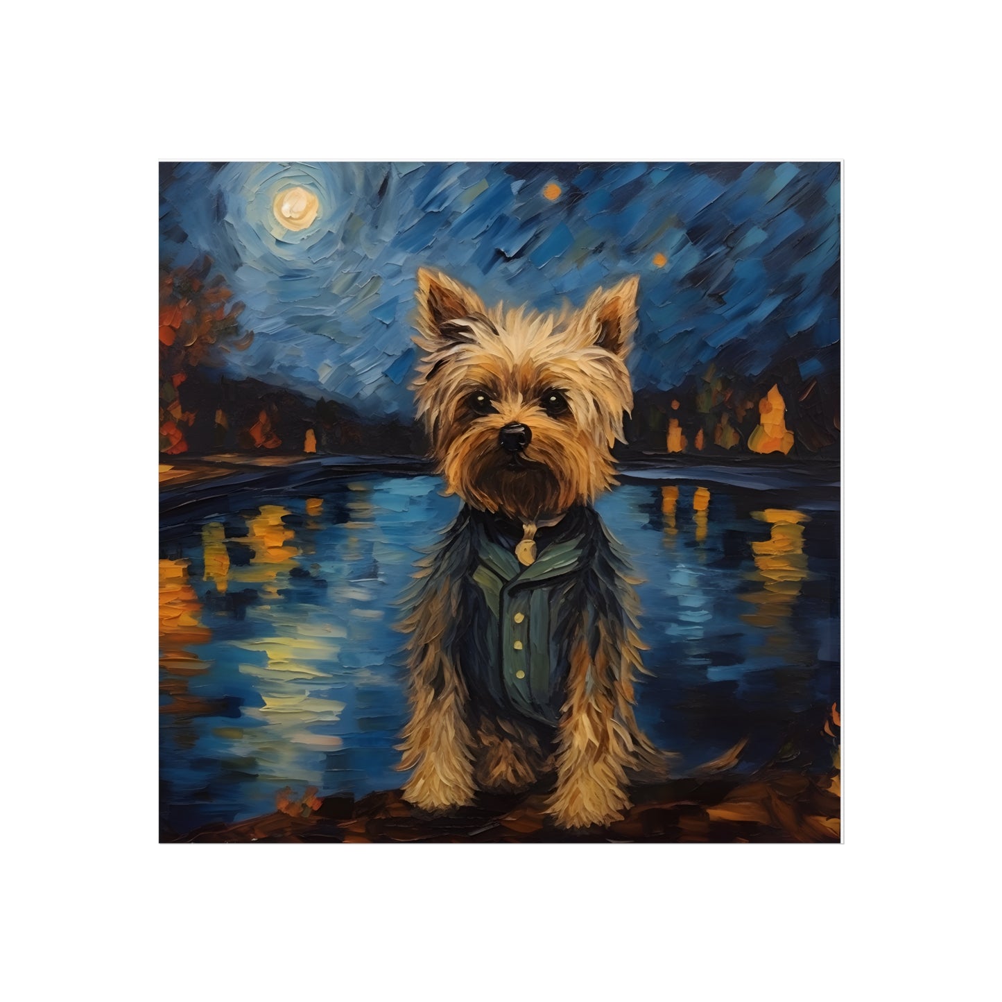 Yorkie van Gogh Giclée