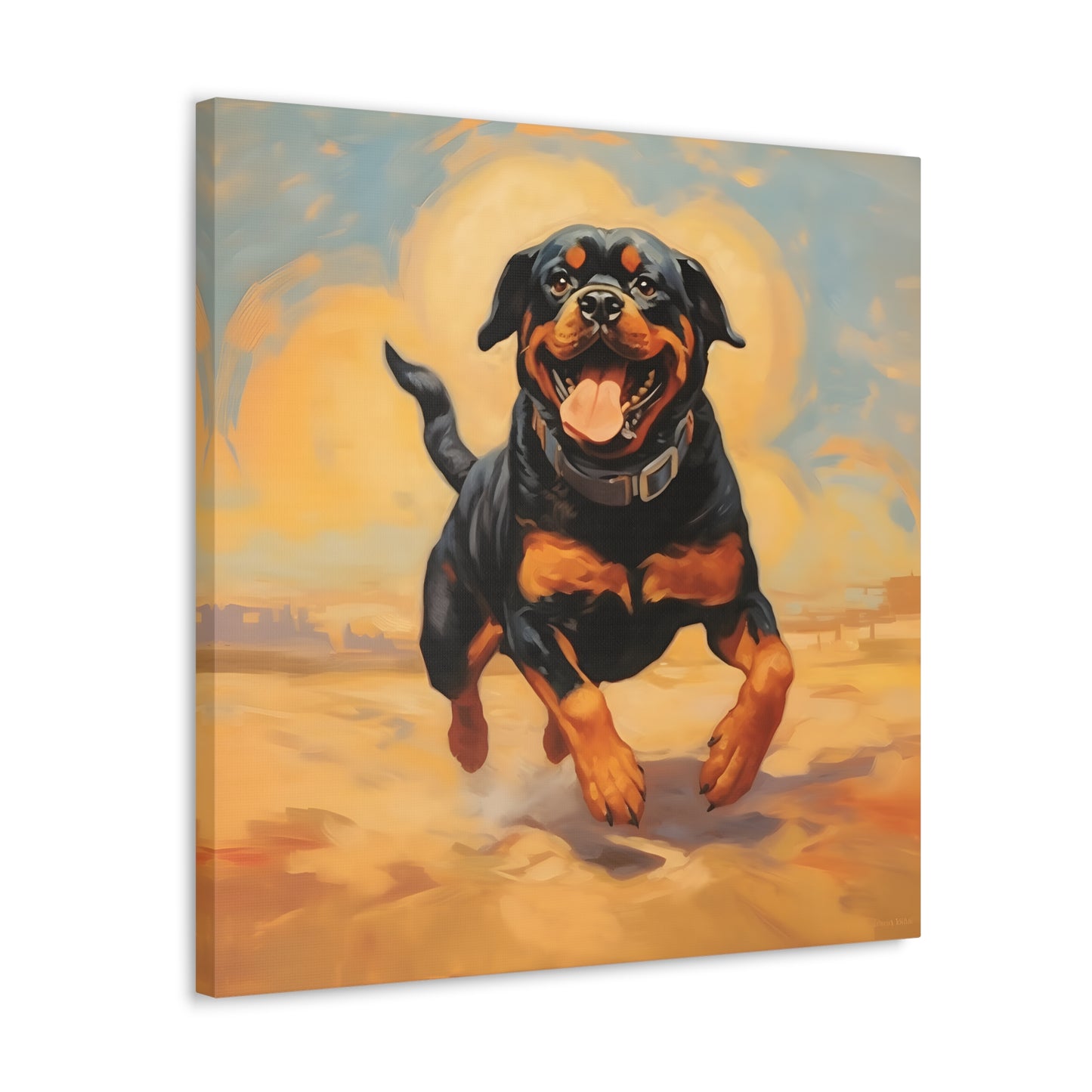 Rottweiler Dalí Canvas Print