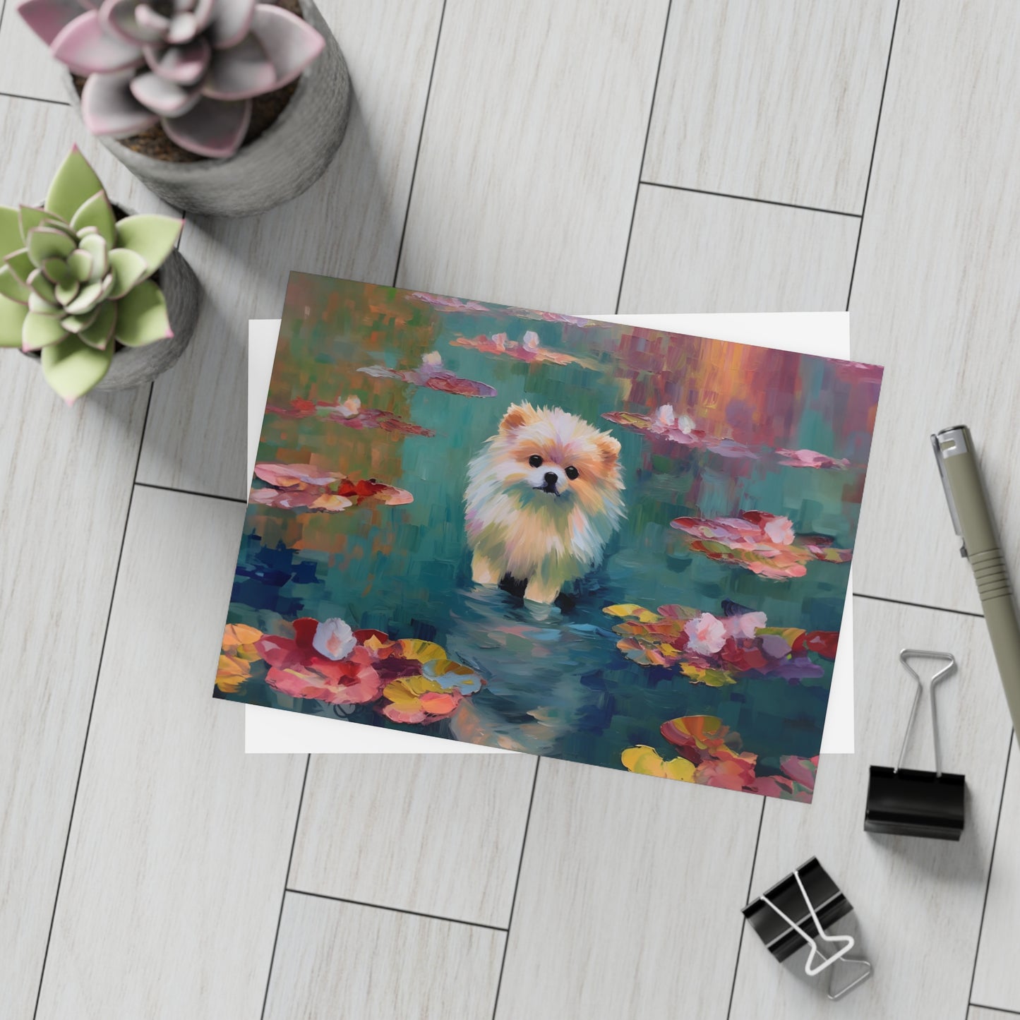 Pomeranian Monet Postcards