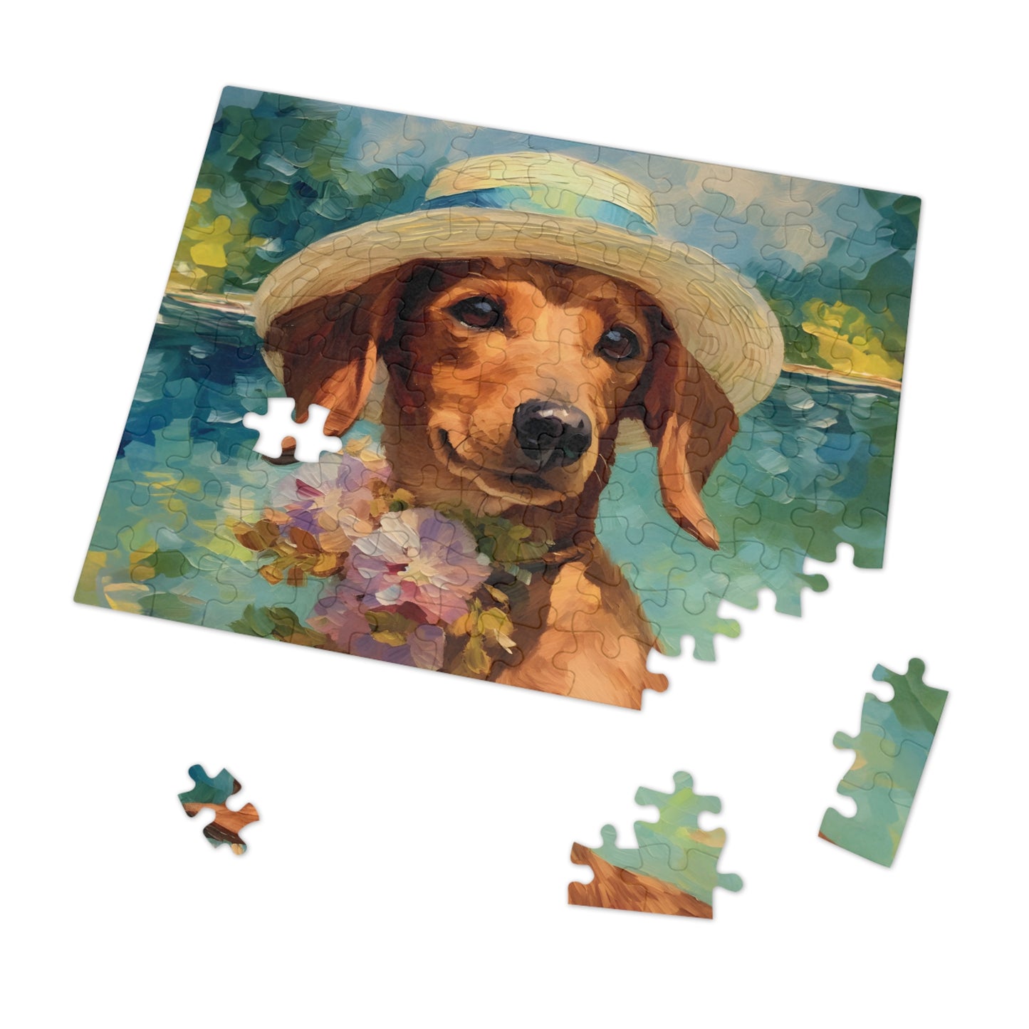 Dachshund Monet Puzzle (30, 110, 252, 500,1000-Piece)