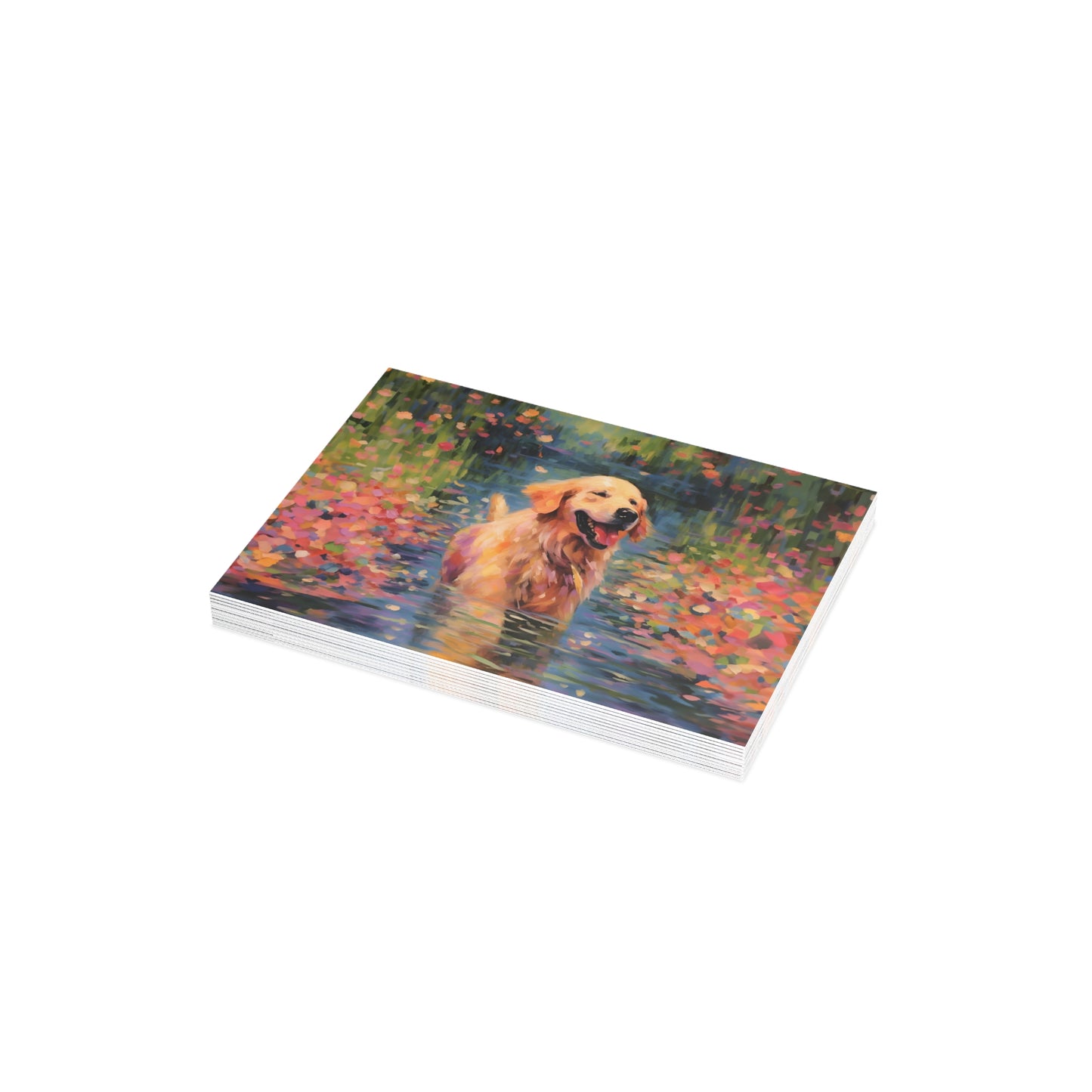 Golden Retriever Monet Postcards