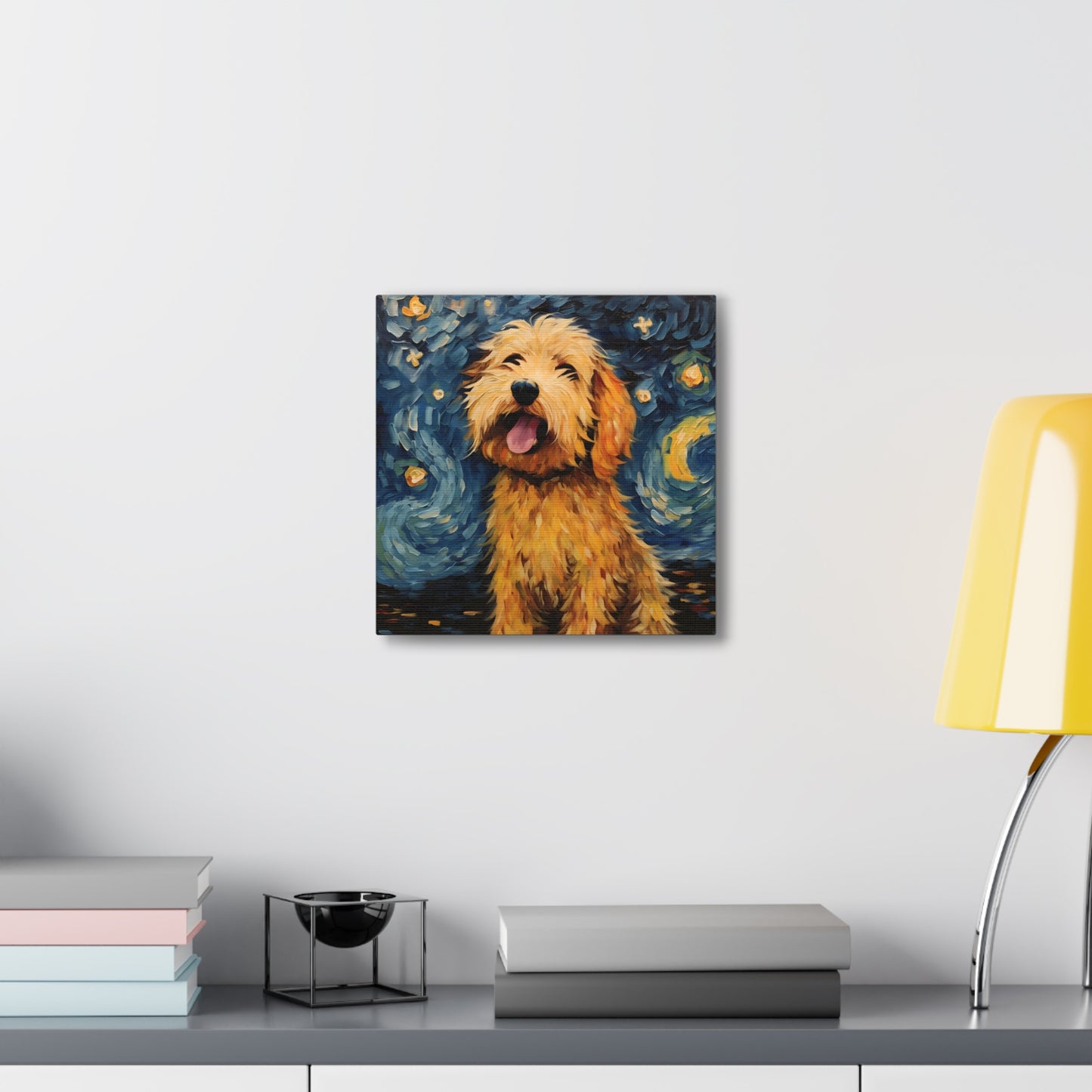 Golden Doodle Van Gogh Canvas Print